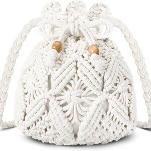 Beige Woven Crossbody Bag - Lightweight Straw Purse for Effortless Summer Style